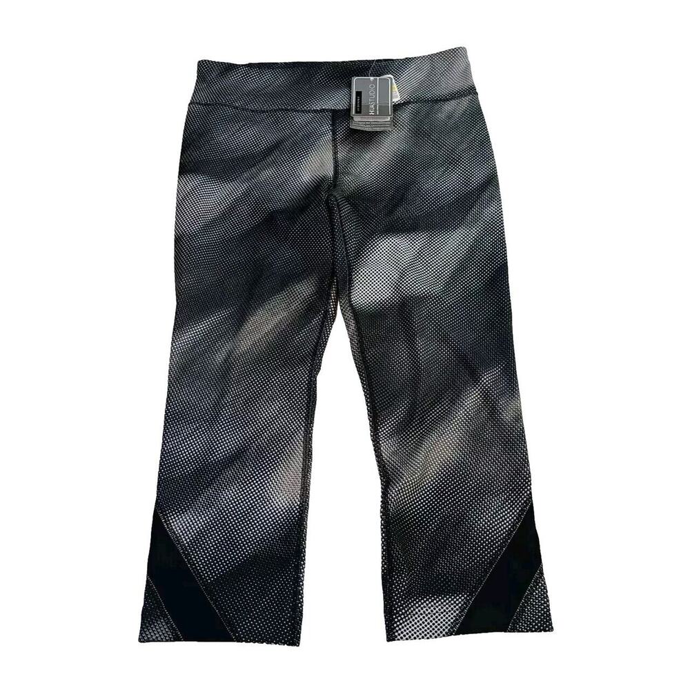 Under Armour Skinny Studio Power Up‎ Printed Capris Women's S Small Black Gray